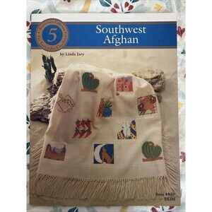 Counted Cross Stitch SOUTHWEST AFGHAN Linda Jary Blanket Pattern